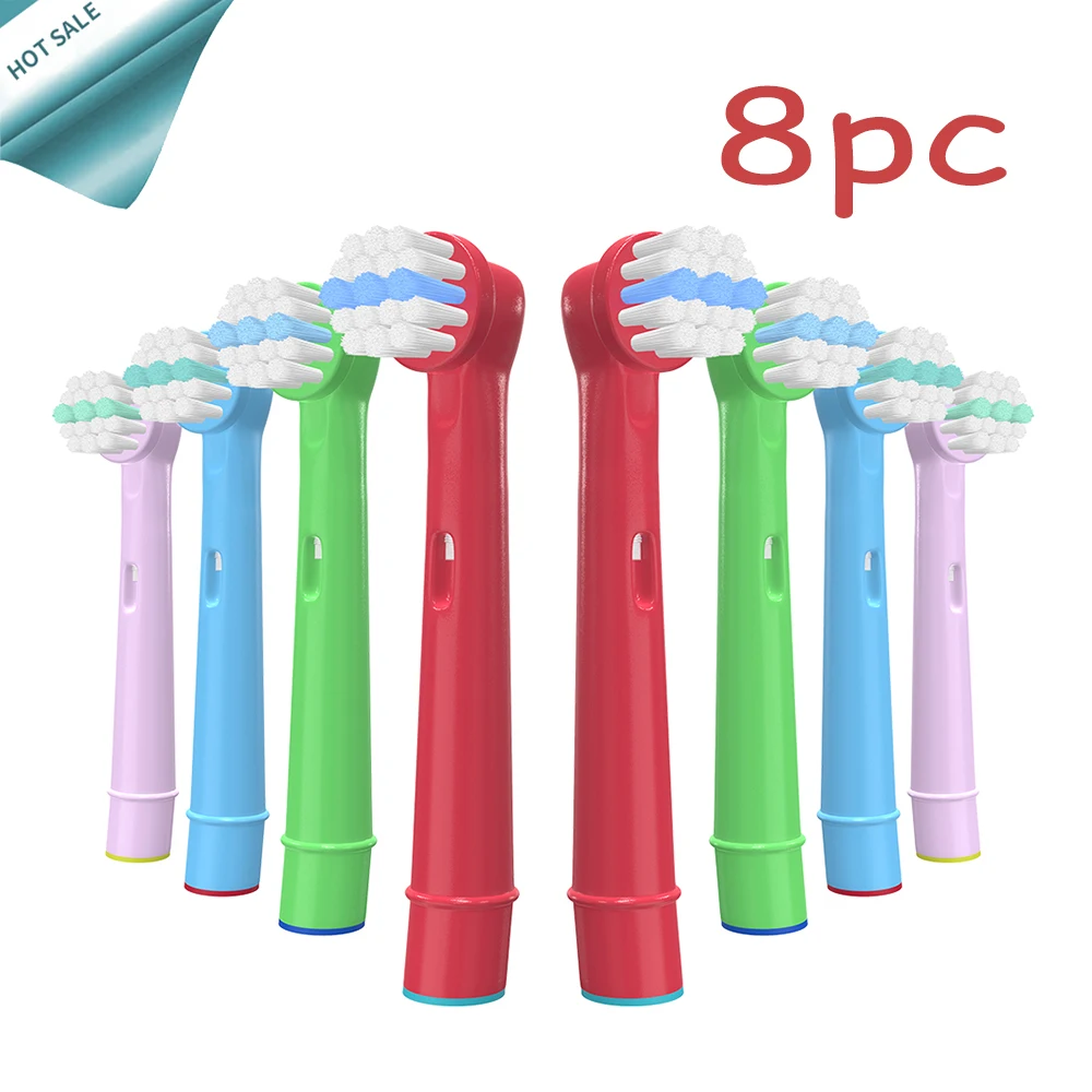 

8pcs Replacement Kids Children Tooth Brush Heads For Oral-B Electric Toothbrush Fit Advance Power/Pro Health/Triumph/3D Excel