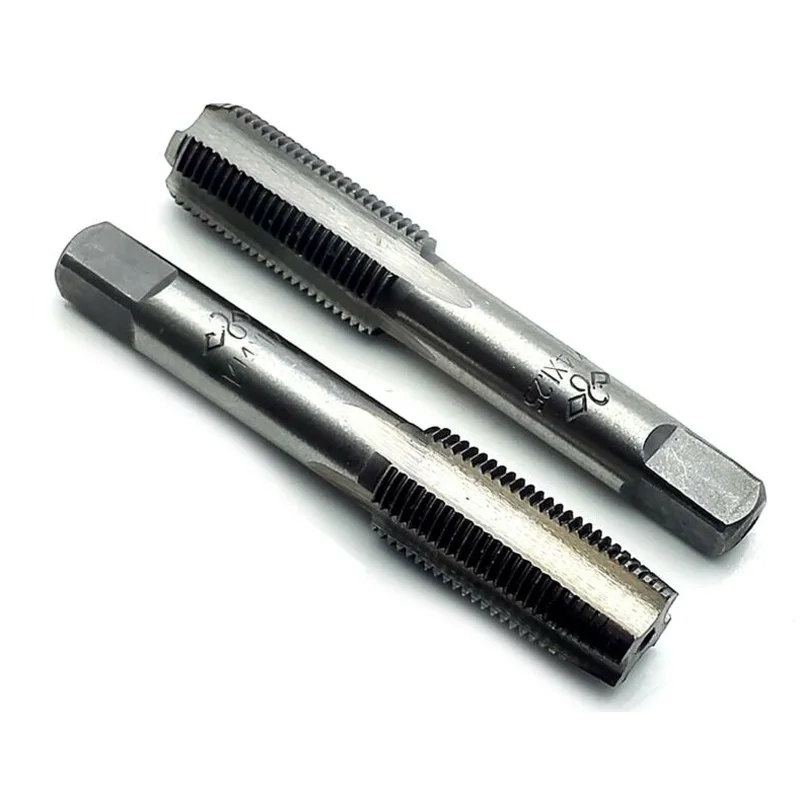 2 pz HSS 14mm X 1.25 conico metrico e spina rubinetto filettatura mano destra X 1.25mm passo filettature in acciaio ad alta velocità 80mm rubinetti