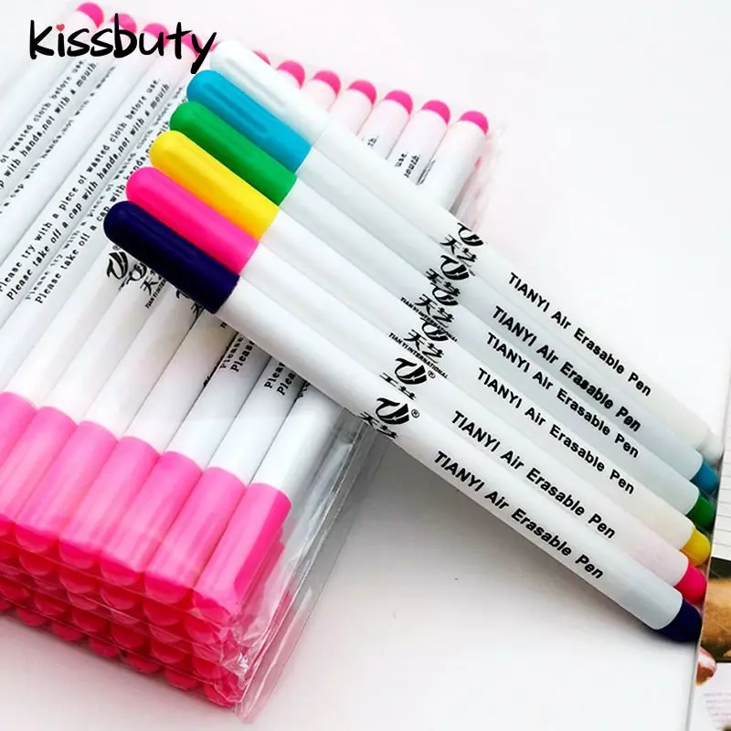 3/6PCS White Water Soluble Marker Pen Fabric Marking 6Water Erasable Marking Pen for Leather Marking Clothing Graffiti DIY