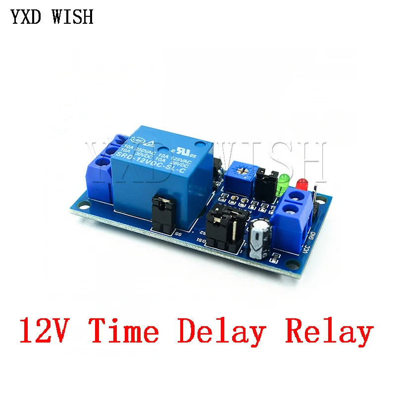 5pcs DC 12V Time Delay Relay Module Delay Turn On / Turn Off Relay Switch Board With Timer DC 12 V Volt Timing Relays Diy Kit