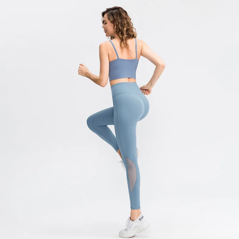 Pantalon de Yoga en maille pour femmes, Leggings de sport, de course à pied, collant de Jogging, de Fitness