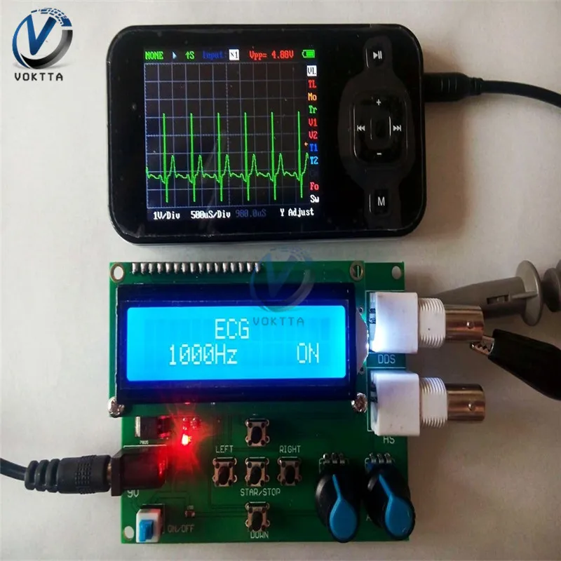 DDS Function Signal Generator Sine Square Sawdust Triangle Wave Generator 1602 Digital LCD Display Module