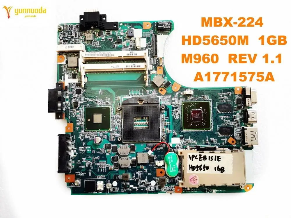 

Original for SONY MBX-224 laptop motherboard MBX-224 HD5650M 1GB M960 REV 1.1 A1771575A tested good free shipping