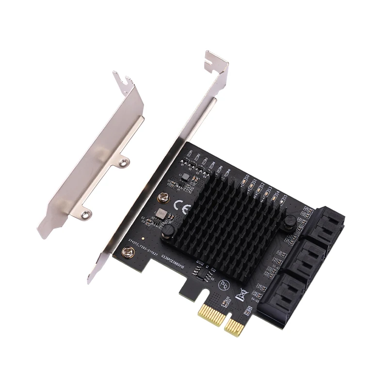 Pcie sata pci-e para sata controlador 6 gb/s pci express sata adaptador de expansão de cartão de extensão 6 portas sata3.0 riser para mineração de chia