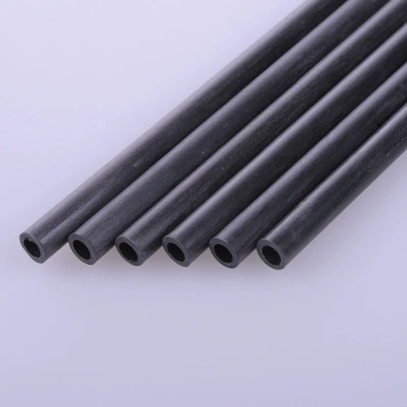 5pcs Diameter 2mm/3mm/4mm/5mm/6mm/8mm Carbon Fiber Rod Hollow Round Bar Shaft for RC Airplane Model 200mm Length