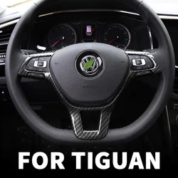 Steering wheel carbon fiber decorative stickers modified accessories For VW Volkswagen Tiguan mk2 201617 2018 2019 2020