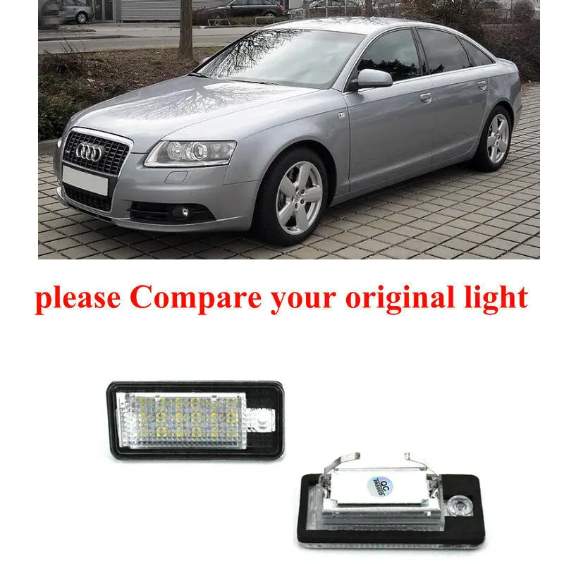 

Car Accessories Special Car License Plate Lamp For audi a6 c6 s6 2005-2009 car products canbus error free