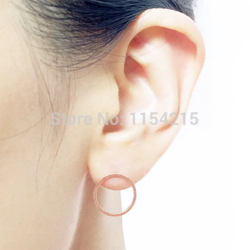 Hfarich New Fashion Geometric Circle Studs Earrings for Women Simple Small Cricle Women Earrings Party Gift Dropshipping Jewelry