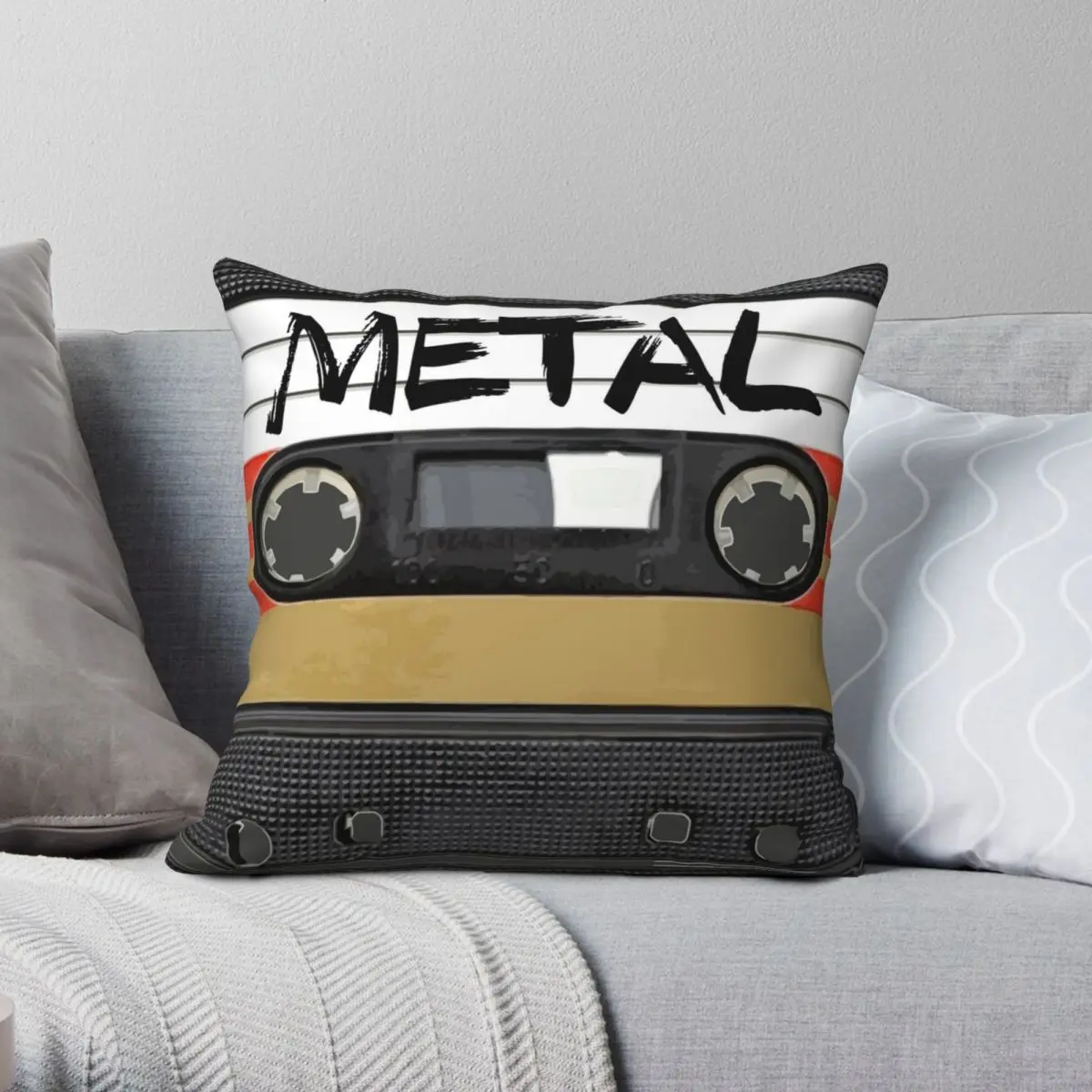 Heavy Metal Music Band Logo Square Pillowcase Polyester Linen Velvet Printed Zip Decor Pillow Case Sofa Cushion Cover 18