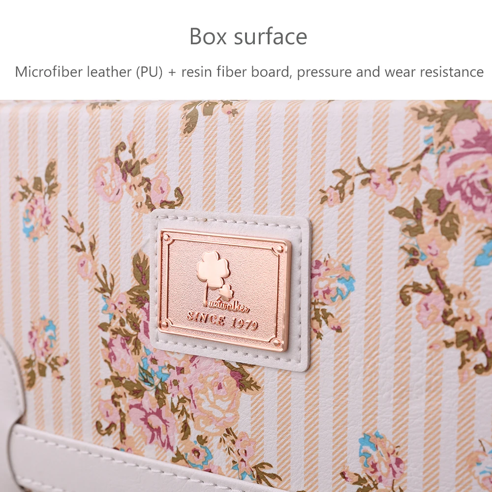 New Design Vintage Trolley Travel Luggage Set Girl Floral Hand Carry-On Fashion Classic Retro Luggage Bags Case Travel Suitcase