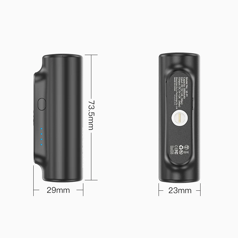 KUULAA Magnetic Power Bank 3000mAh Mini Magnet Charger PowerBank For iPhone 15 14 Emergency Portable Magnetic External Battery