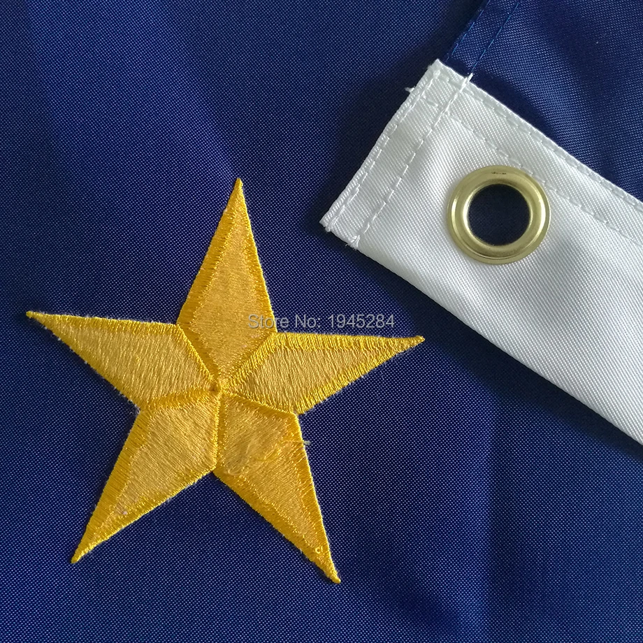 Embroidered European Union EU Flag Banner Europäische Union Flag Embroidery World Banner Union européenne Oxford 210D Nylon