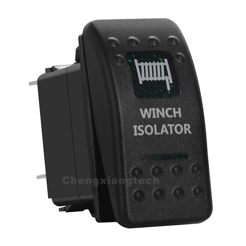 Waterproof Rocker Switch 12V/24V Green LED ON-OFF & ON-OFF-ON Direct Replacement for Narva/Carling Switches