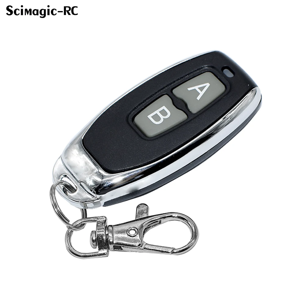 

433MHZ Cloning Duplicator Key Fob Distance Remote Control 2 Key Clone Fixed Learning Code For Gate Garage Door Backup Remote Key