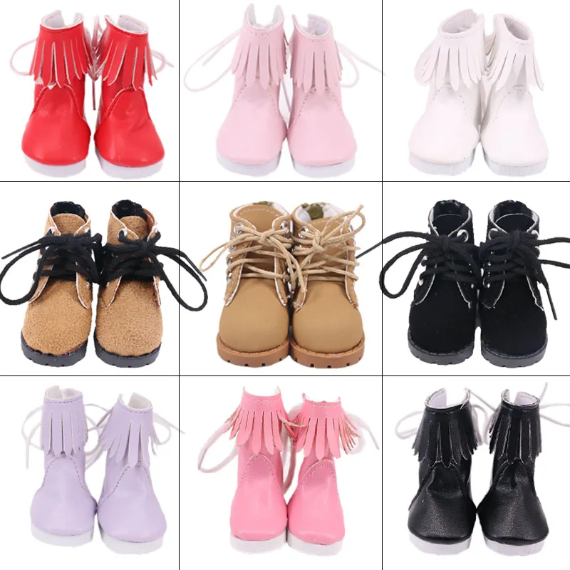 5Cm Doll Shoes Boots High-top PU Shoes For 14.5 Inch Nancy American Paola Reina Doll&BJD EXO Doll Boots Generation Girl`s Toy