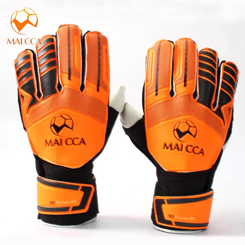 Soccer Goalkeeper Gloves Professional Thick Latex Non-slip Soccer Goalie Gloves With Finger Protection Kids Adult Size