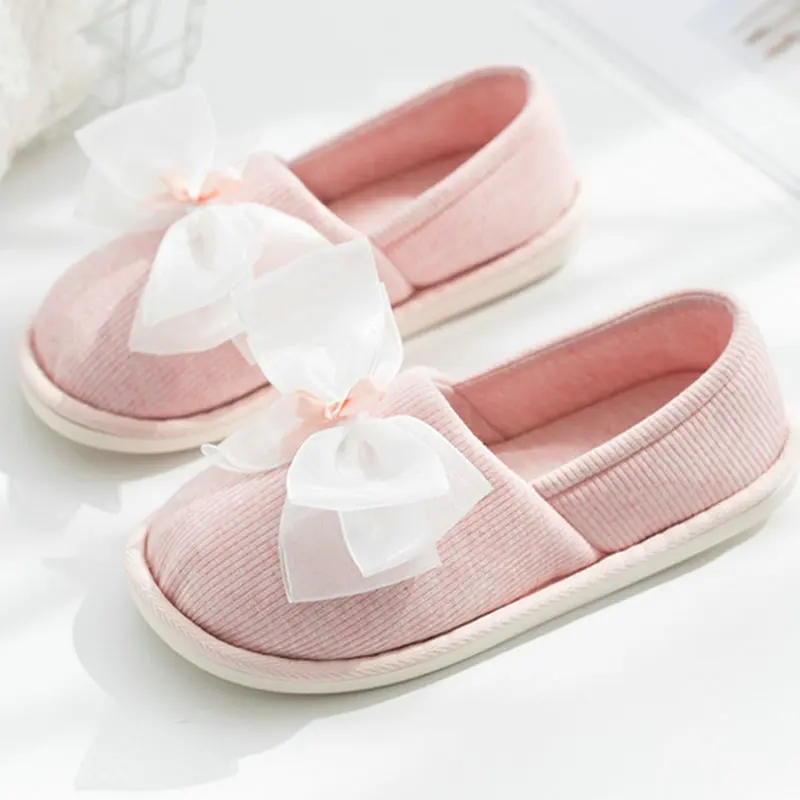 Autumn Package With Thick Bottom Cotton Slippers Women's Indoor Non-Slip Comfortable Pregnant Women's Slippers Female Shoes