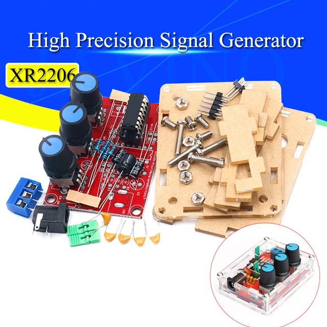 1 Hz -1 MHz XR2206 Funkcja Generator sygnału Zestaw do samodzielnego montażu Sine/Triangle/Square Output Generator sygnału Regulowana amplituda częstotliwości