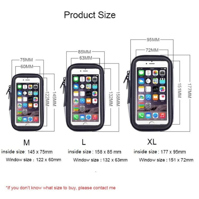 Image 5: Support de téléphone étanche pour moto et vélo, support de rétroviseur, support de scooter et de vélo, sac de téléphone pour Samsung, Hurbike
