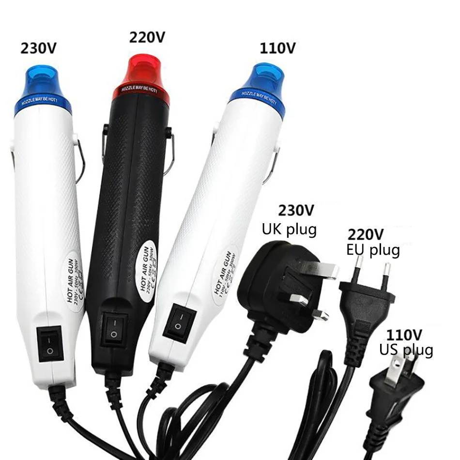 Imagem -03 - Home Pistola de Calor para Bricolage Energia Elétrica ar Quente Assento Cerâmico Macio de Múltiplos Propósitos Plástico do Psiquiatra 220v 300w