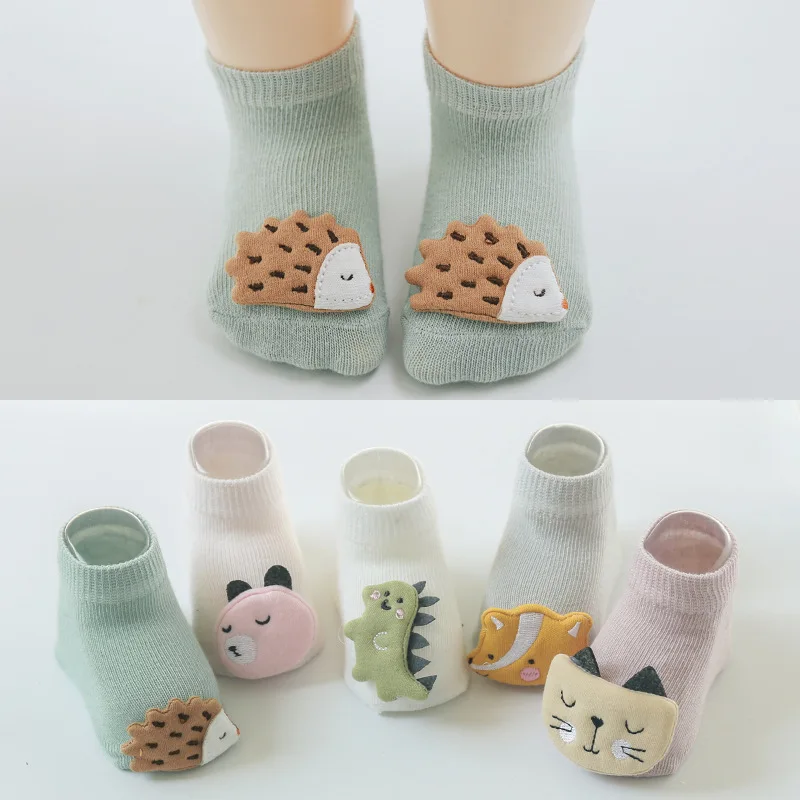 Newborn Baby Toddler Socks Baby Girl Baby Boy Cartoon Accessory Action Figure Socks Spring Summer Whiter Socks for Kids Infants