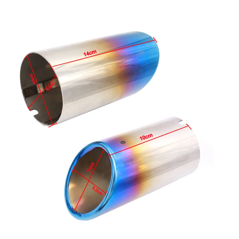 1 Pair Car Rear Exhaust Tail Pipe Muffler Throat For Volkswagen VW golf 5 6 7 Jetta 6 Scirocco Sagitar Passat B6 B7 B8 1.4T TSI