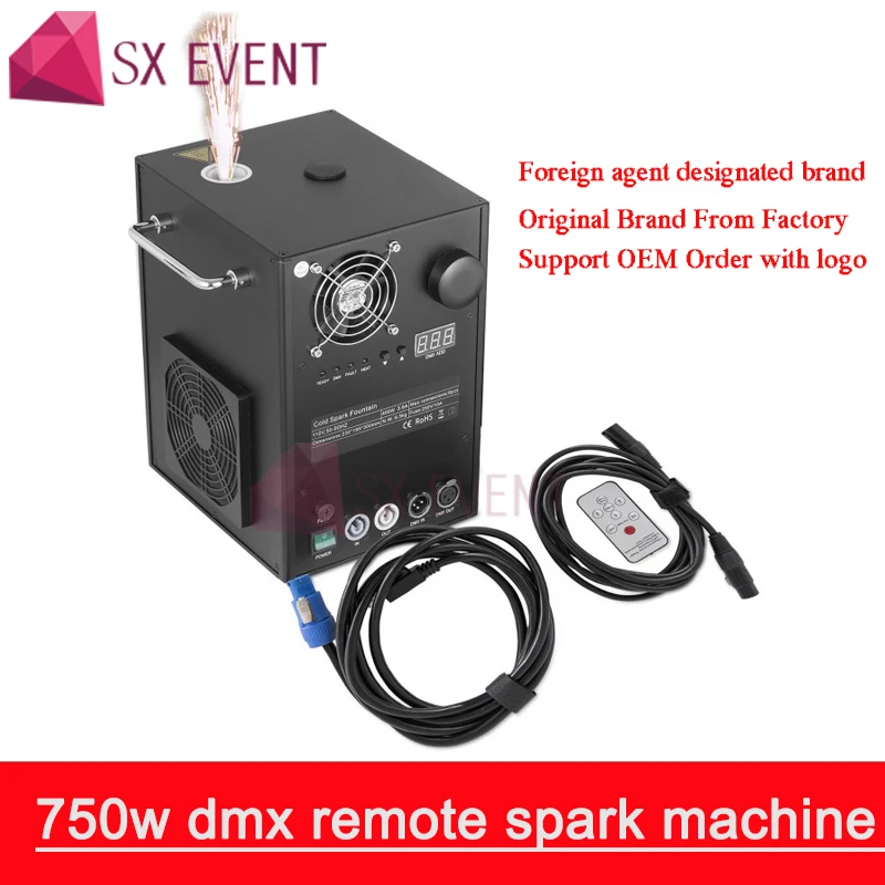

750w Cold Spark Fountain Firework Machine Indoor/outdoor safe fireworks cold spark fountain machine for stage special effects