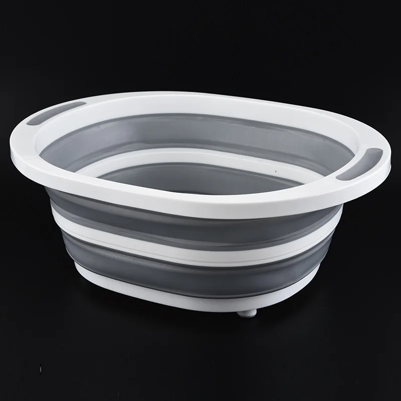 2019 New Creative Home Silicone Portable Folding Washpan Travel Expansion Washbasin