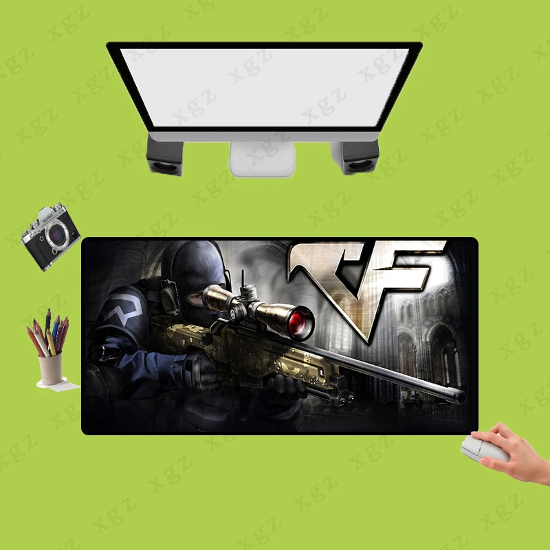 XGZ Large Gaming Lockedge Non-slip Game Mouse Mat for Laptop Keyboard Pad Desk Mat for CSGO Gun Notebook Gamer Mousepad