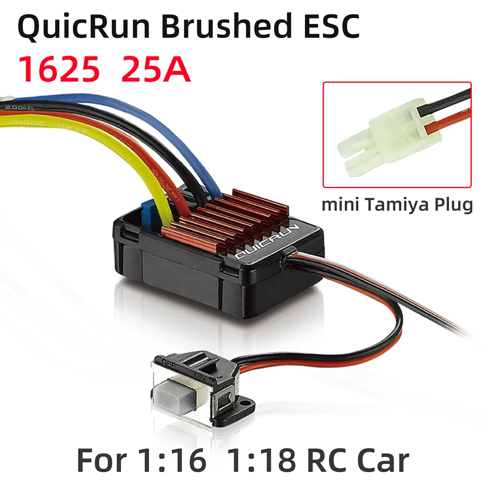 Original HobbyWing QuicRun 1060 60A Brushed Electronic Speed Controller ESC Waterproof For 1:10 SCX10 TRX4 TRX6 D90 Redcat