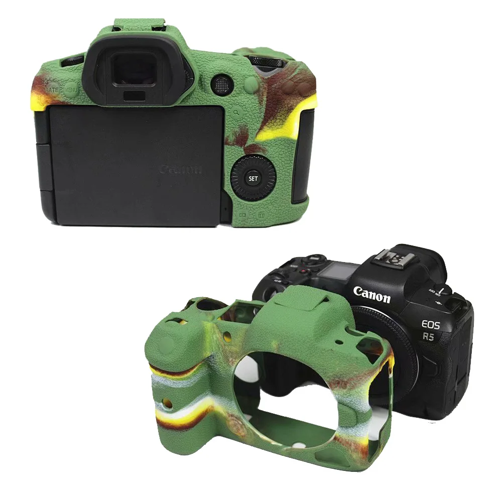 Bonita funda suave para cámara Canon EOS R R5 EOS R6, cubierta de silicona, cubierta de goma para el cuerpo de la cámara