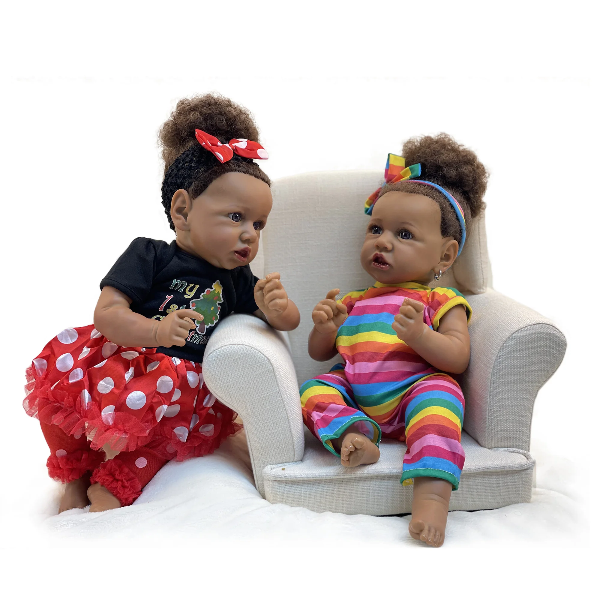 AWW! African Saskia Reborn Baby Doll Cute Bebe Boneca Renascida Lifelike Bebe Reborn Real Soft Touch