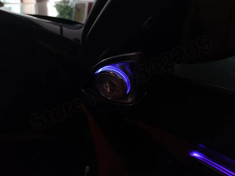 Для Benz для Maybach S-Class W223 2021 64-цветная автомобильная светодиодная атмосферная лампа оригинальный 4D вращающийся твитер динамик окружающий Фото №5