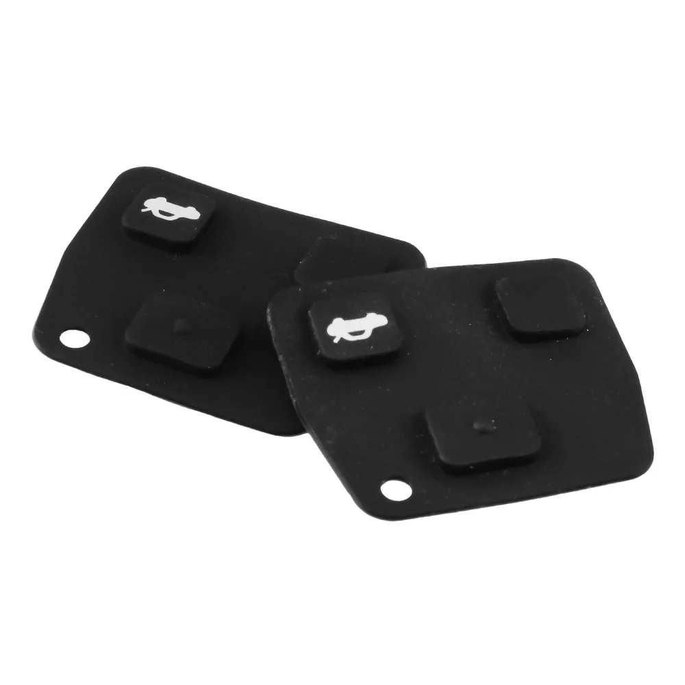 KEYYOU – porte-clés de voiture à distance en Silicone noir, coussinet de 2/3 boutons pour Toyota Avensis Corolla pour Lexus Rav4 de remplacement