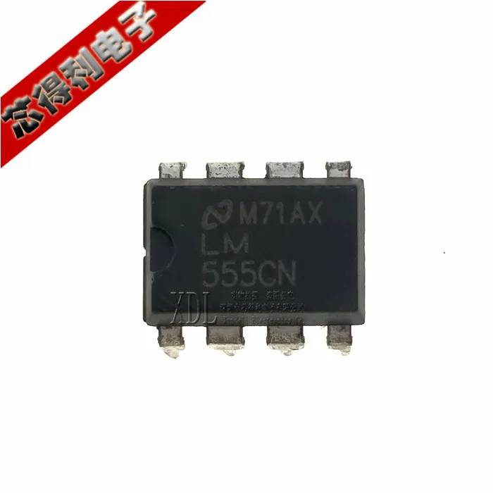 Temporizador y oscilador programable Lm555cn Dip-8, Original, 10 unids/lote