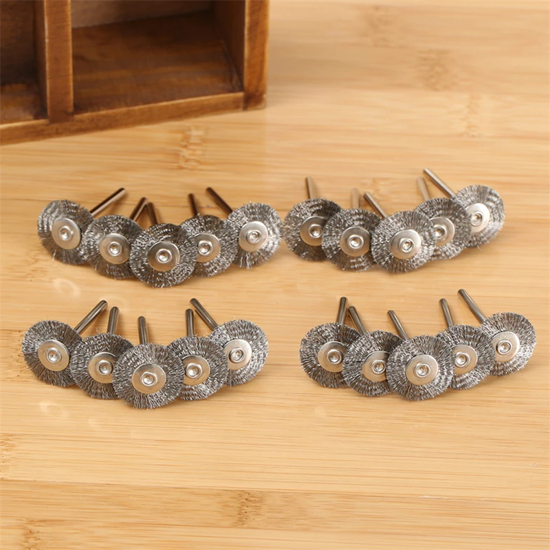 

20Pcs 22mm Stainless Steel Wire Wheel Brushes Rotary Polish Tool Power Die Grinder Accessories