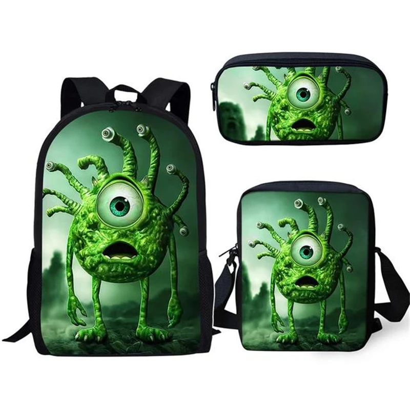 Mochilas escolares con patrón de dibujos animados para niños y niñas, mochila de viaje para adolescentes, Bolsa Escolar personalizada para estudiantes, Juego de 3 piezas