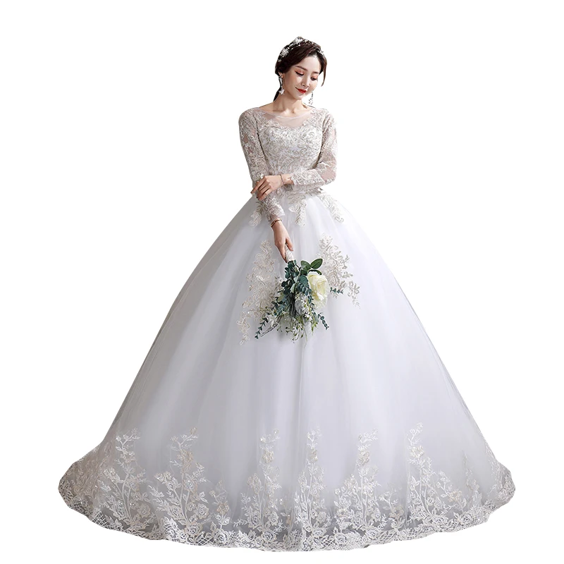 Robe de Mariée de Luxe Personnalisée avec Traîne pour Patients, Tenue de Rêve à Lacets, Balle Book ine Couture, Quelle que soit la Taille Plus