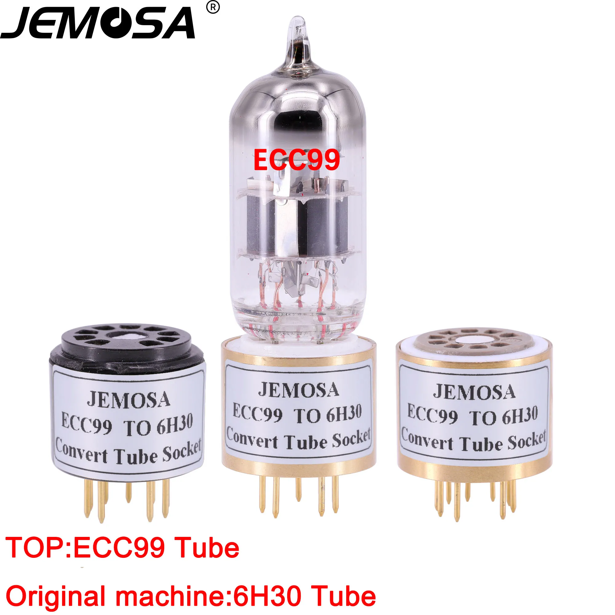 Tubo de vacío ECC99 (superior) a tubo 6H30 (inferior), amplificador de Audio DIY, adaptador de enchufe de conversión, 1 ud., Envío Gratis
