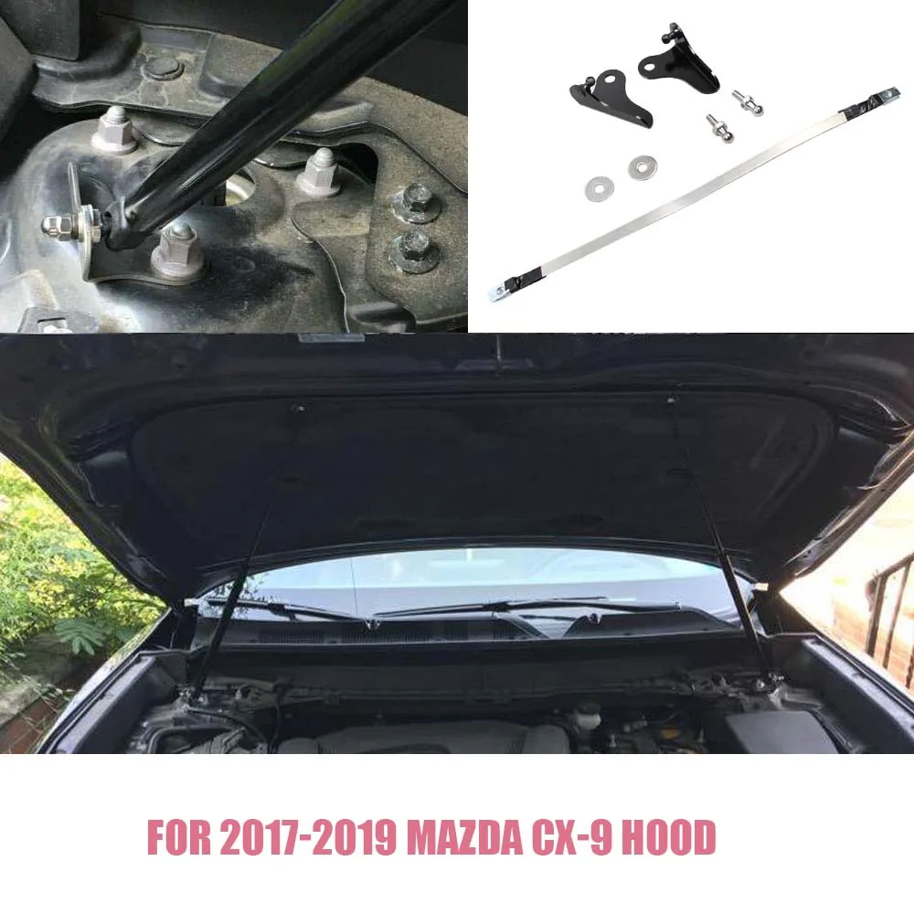 For Mazda CX9 CX-9 TC 2016-2024 Front Hood Bonnet Modify Gas Struts Lift Support Shock Damper Absorber Carbon Fiber Spring Prop