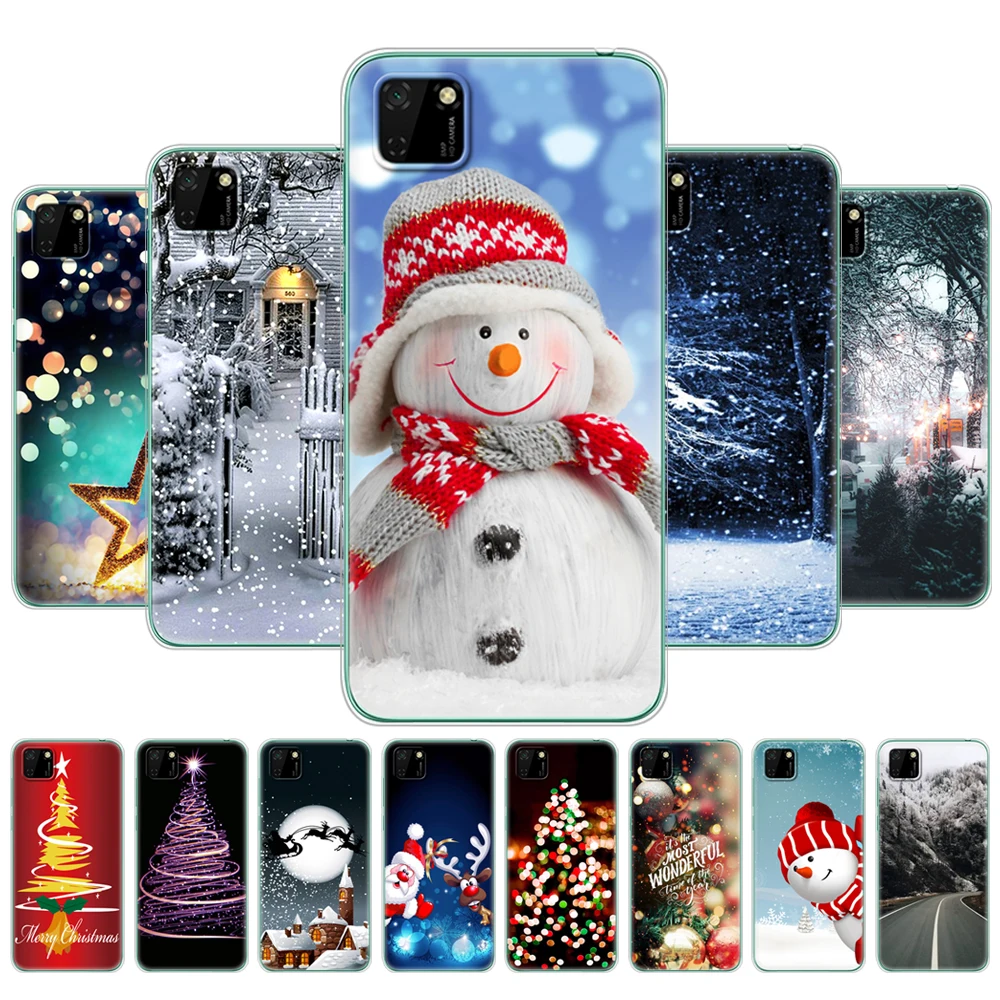 For HONOR 9S Case 5.45inch Back Phone Cover For Huawei Honor 9S DUA-LX9 Silicon Soft TPU Bag winter christmas snow tree new year