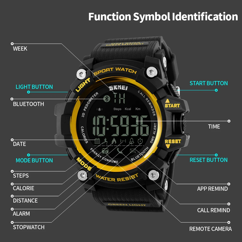 SKMEI Waterproof Men Watches Luxury Brand Fashion Military Digital Outdoor Sports Watch LED Electronic Clock relogio masculino