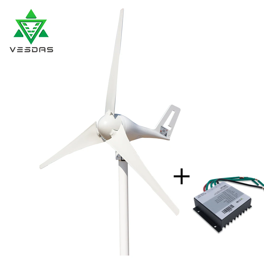 400W DC 12V 24V High Efficient Wind Turbine Generator Windturbine Mini Small Home Low Wind Speed Windmill with Free Controller