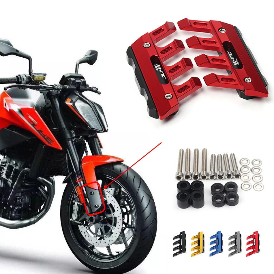 

With Logo For KTM 790DUKE 790 DUKE Motorcycle CNC Accessories Mudguard Side Protection Block Front Fender Anti-Fall Slider