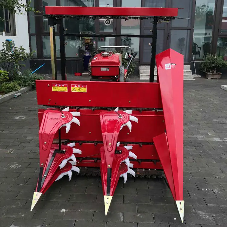 80cm width Corn stalk harvester 8hp diesel water-cooled walking tractor self-propelled rice wheat corn stalk windrower