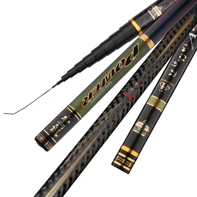 

8/9/10/11/12/13m Competition Fishing Canne 46T Carbon Fiber Fishing Rod Hand Olta De Pesca Stream Pole Outdoor Sports