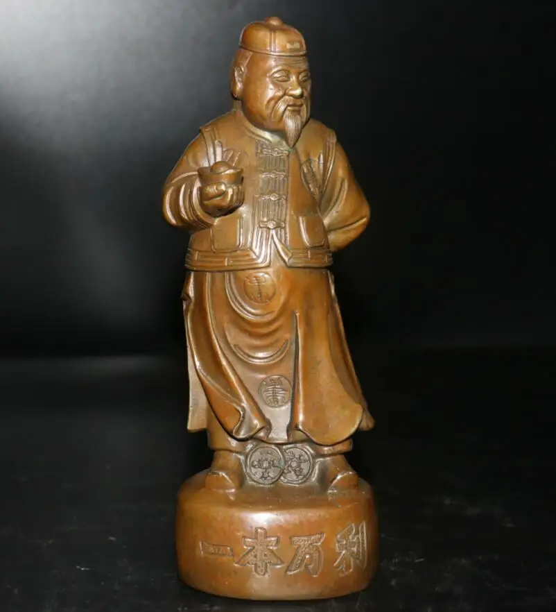 

China brass archaize Rich man crafts statue