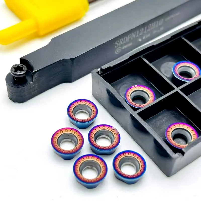 Portaherramientas de torneado, barra de perforación CNC, soporte de herramientas externas, RCGT, RPMT10T3MO, R5, SRDPN1010H10, SRDPN1212H10, SRDPN1616H10