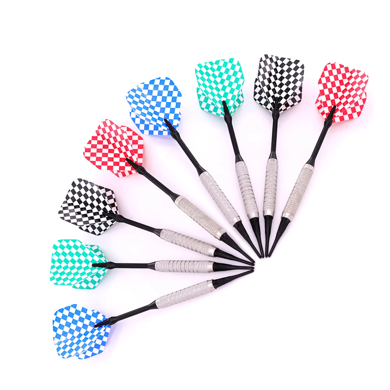 

Nice Gift 6Pieces Of Soft Electronic Soft Tip Darts With Unique Dart Flights Black aluminum alloy darts throwing game