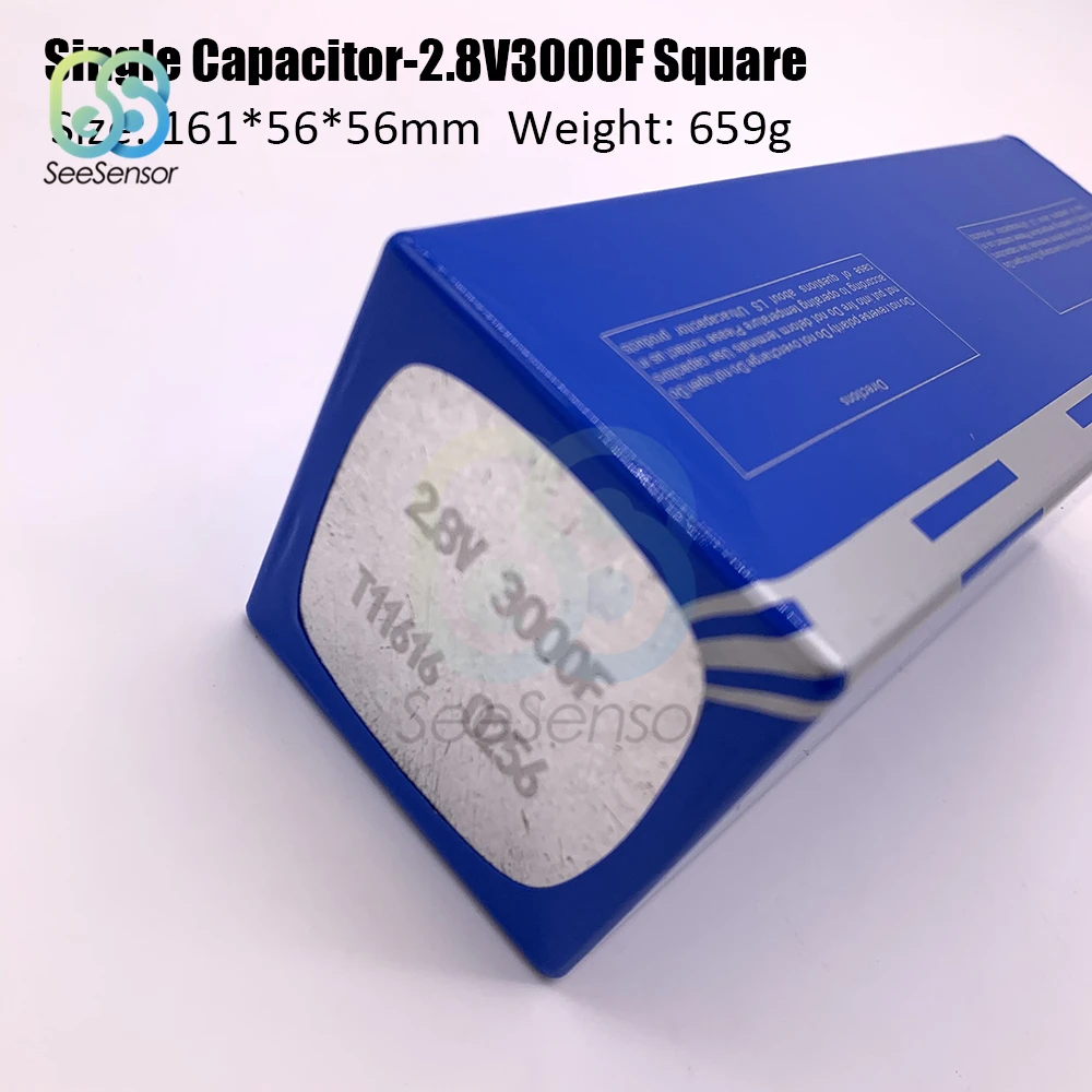 Nuova versione Super Farad condensatore 2.8V 3000F 161*56*56mm Super condensatori per alimentazione Auto per autoveicoli